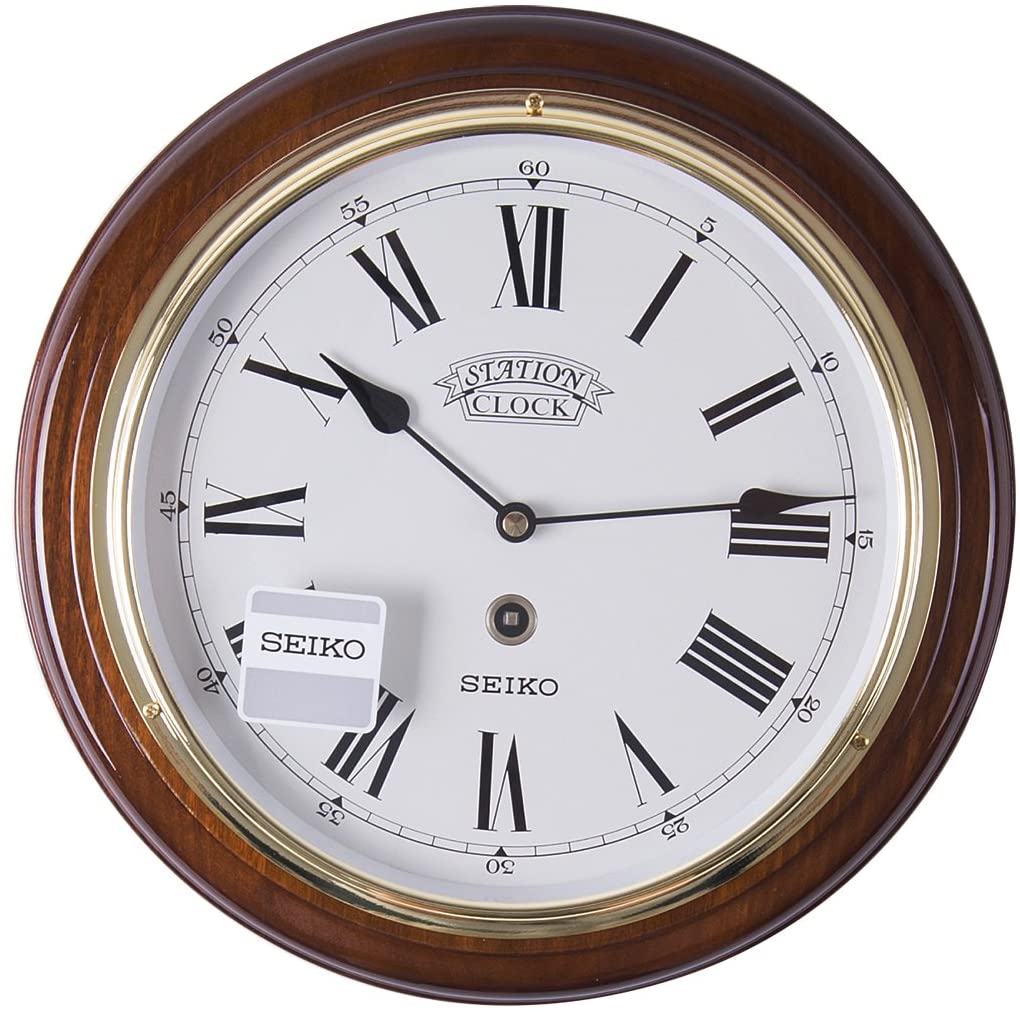 Seiko Clocks Station Wooden Wall Clock QXA143B