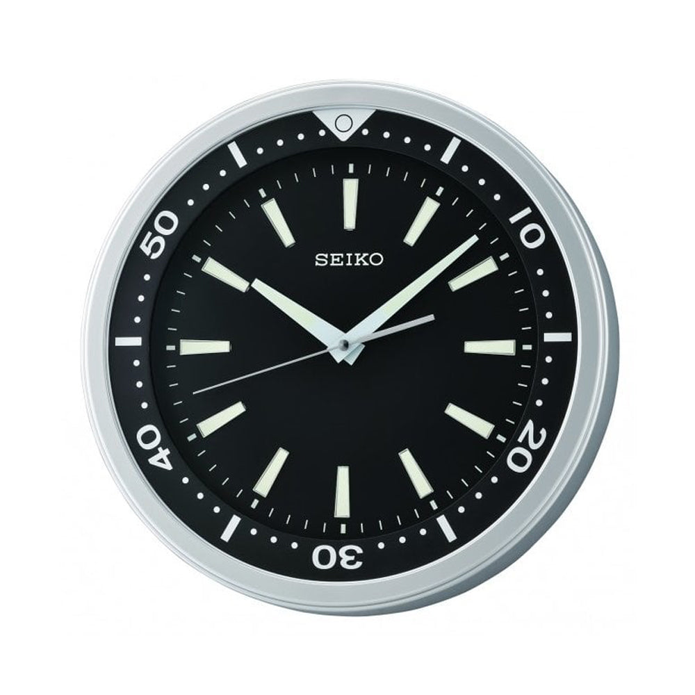 Seiko Clocks Wall Clock with Black Dial QXA723A