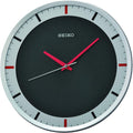 Seiko Clock with Black Dial & Silver Case QXA769S