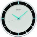 Seiko Clock with White Dial and Silver Plastic Case QXA769W