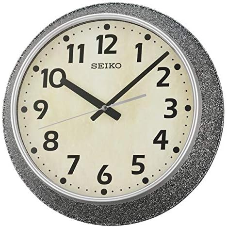 Seiko Black Wall Clock with Cream Dial QXA770J