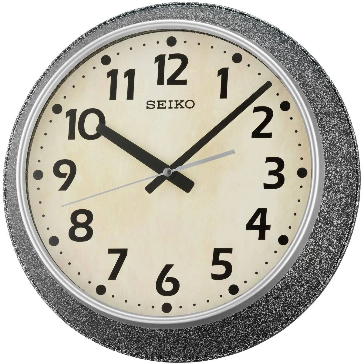 Seiko Black Wall Clock with Cream Dial QXA770J