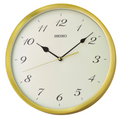 Seiko Wall Clock with Cream Dial and Gold Case QXA784G