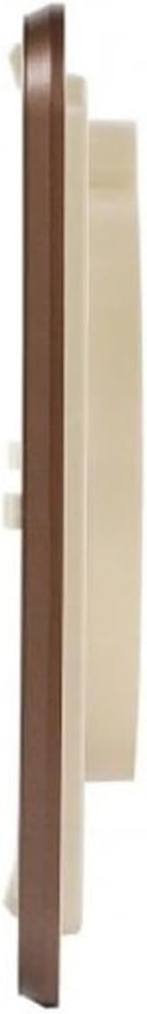 Cloc Wal Seiko gydag Wyneb Llwydfelyn ac Achos Brown QXA833D