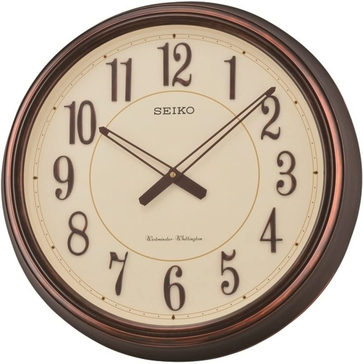 Seiko Westminster/Whittington Dual Chime Wall Clock with Beige Dial QXD212B