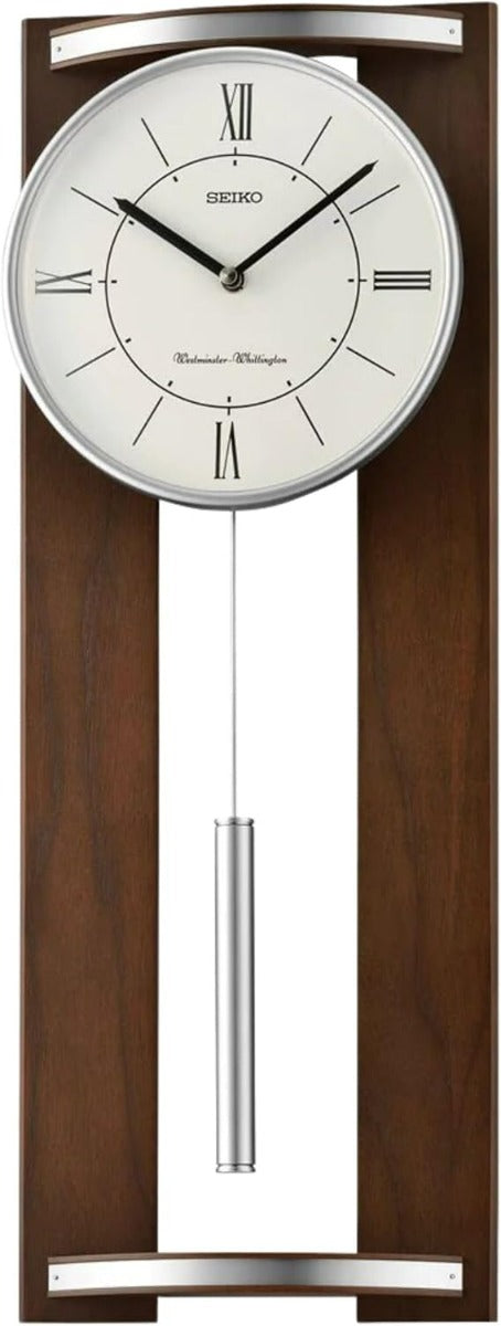 Seiko Clocks Wooden Pendulum Wall Clock QXH078Z