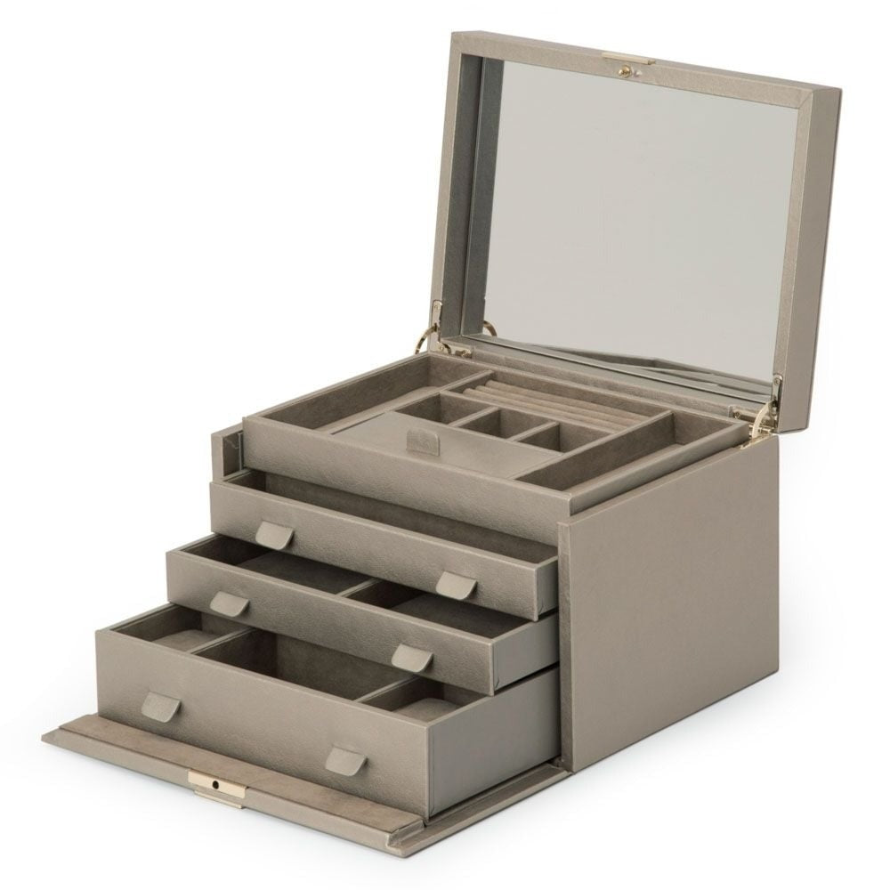 Wolf Palermo Large Jewellery Box Pewter 213078