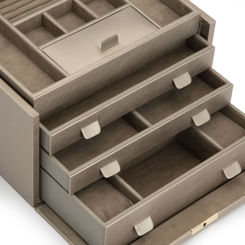 Wolf Palermo Large Jewellery Box Pewter 213078