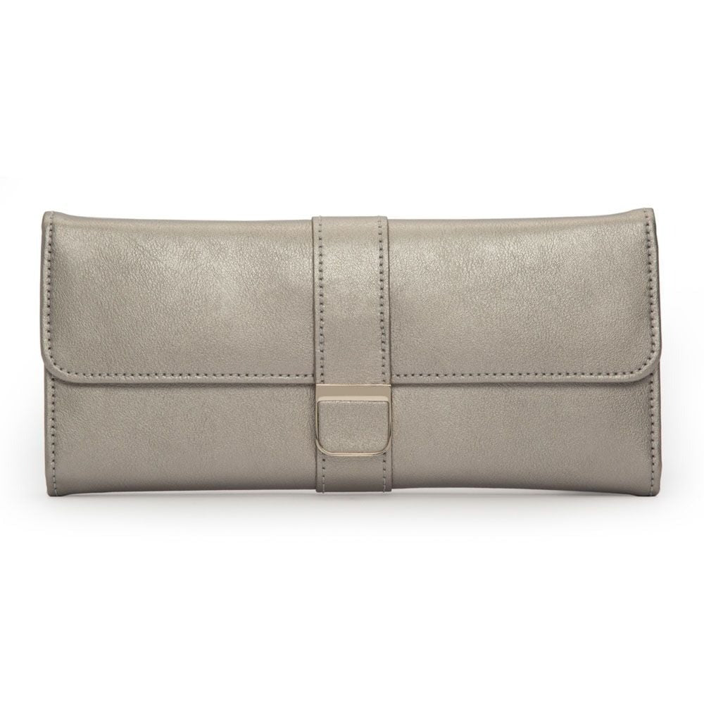 Wolf Palermo Large Jewellery Roll Pewter 213478