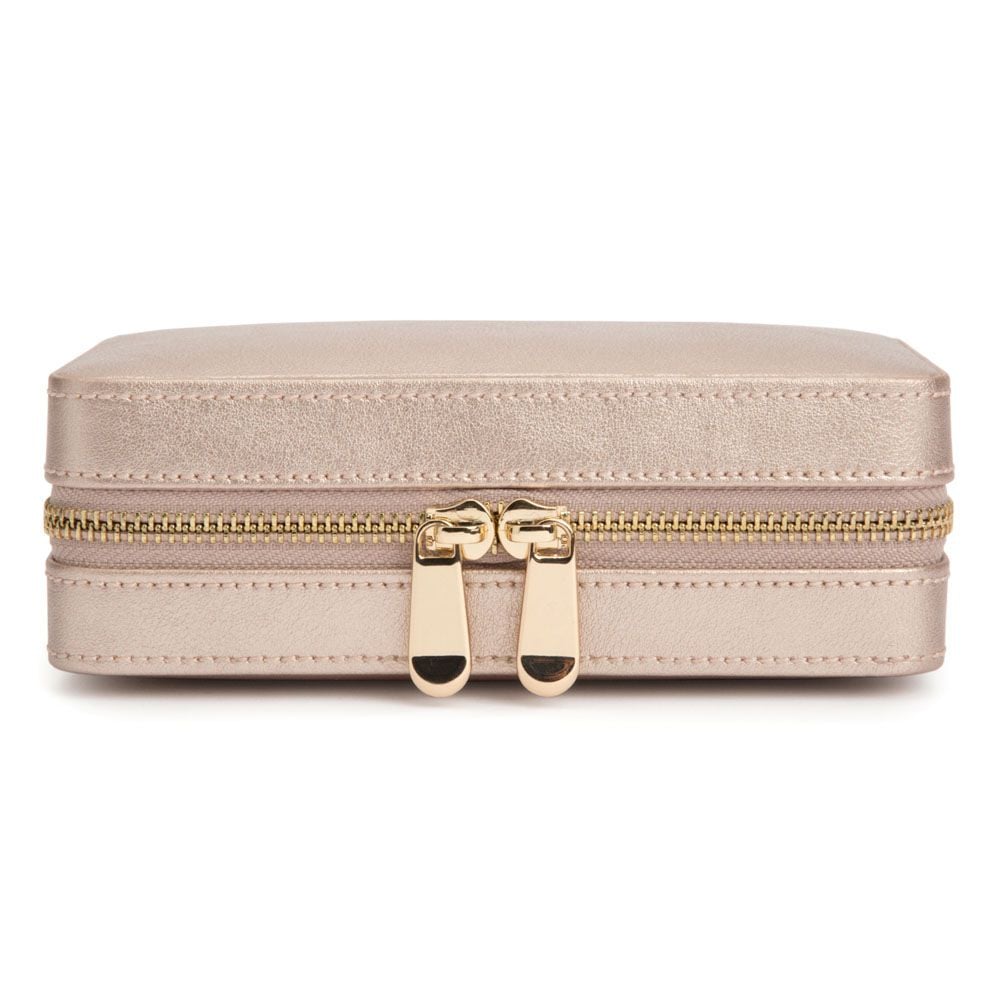 Wolf Palermo Zip Jewellery Case Rose Gold 213616