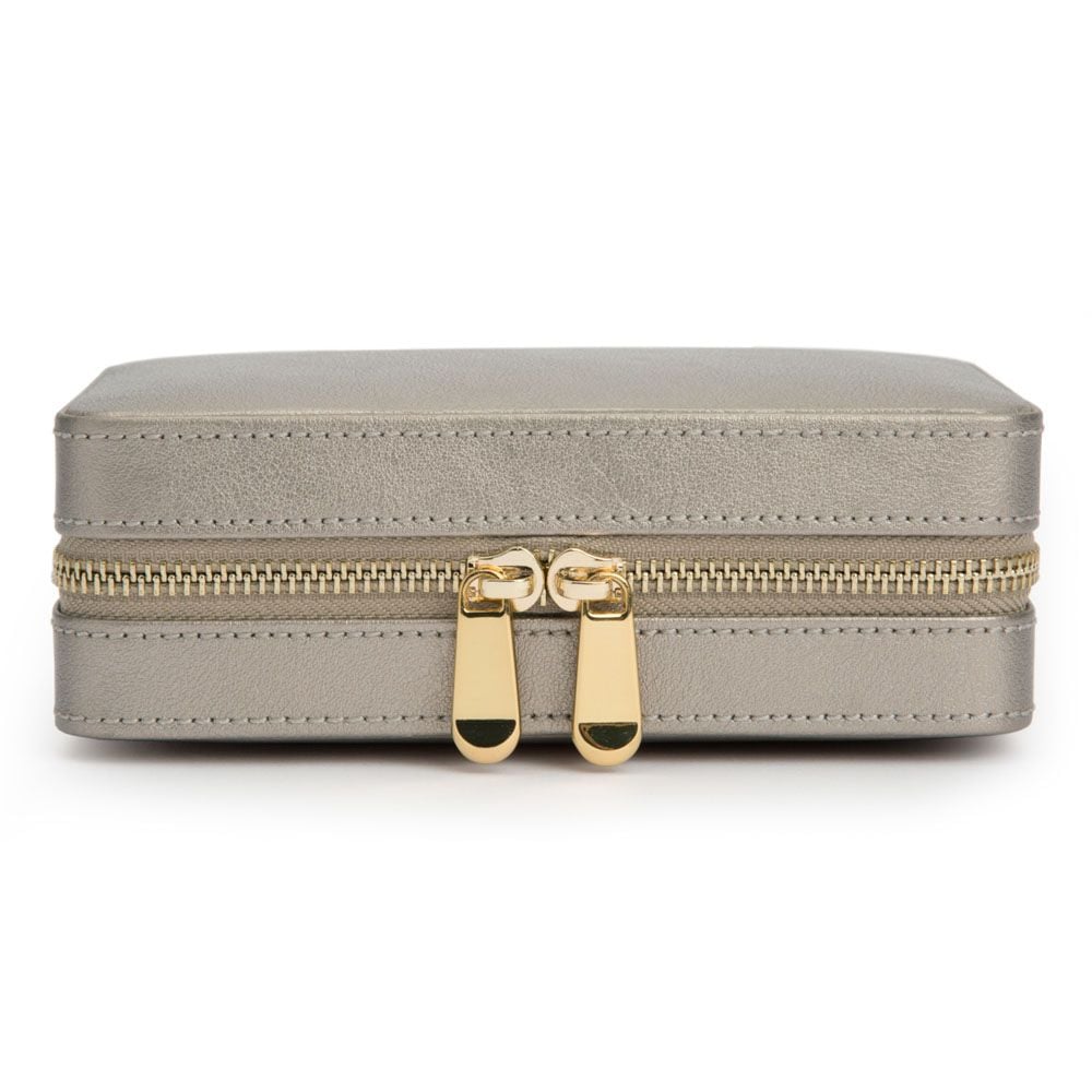 Wolf Palermo Zip Jewellery Case Pewter 213678