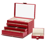 Wolf Caroline Large Jewellery Case Red 329672