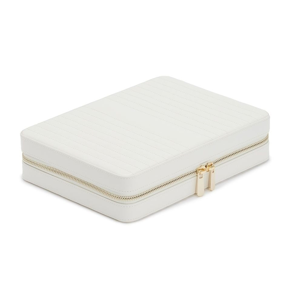 Wolf Maria Large Zip Jewellery Case White 766153