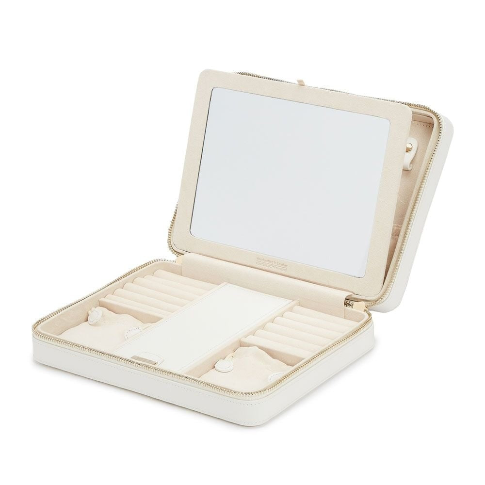 Wolf Maria Large Zip Jewellery Case White 766153