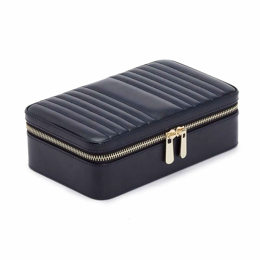 Wolf Maria Medium Zip Jewellery Case Navy 766317