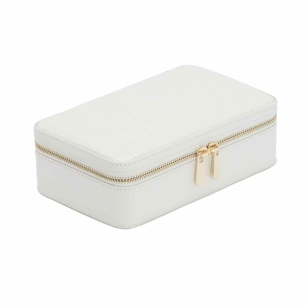 Wolf Maria Medium Zip Jewellery Case White 766353