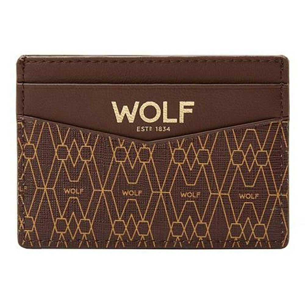 Wolf Signature Card Holder Brown 776233