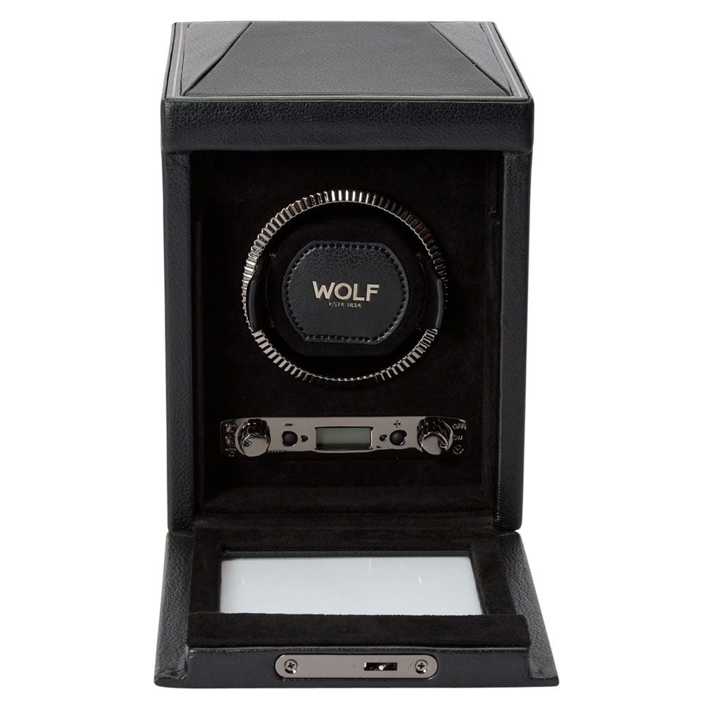 Wolf British Racing Single Watch Winder Black 793102