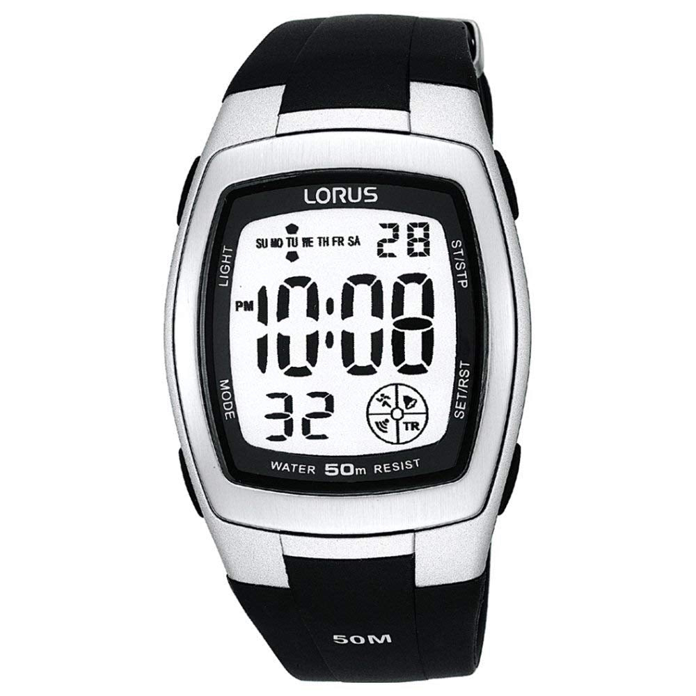 Lorus Gents Black Strap Digital Watch R2301CX9