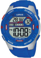Lorus Mens Digital Watch with Blue Strap R2301NX9