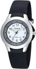 Lorus Ladies Watch with White Dial and Black Strap R2305FX9