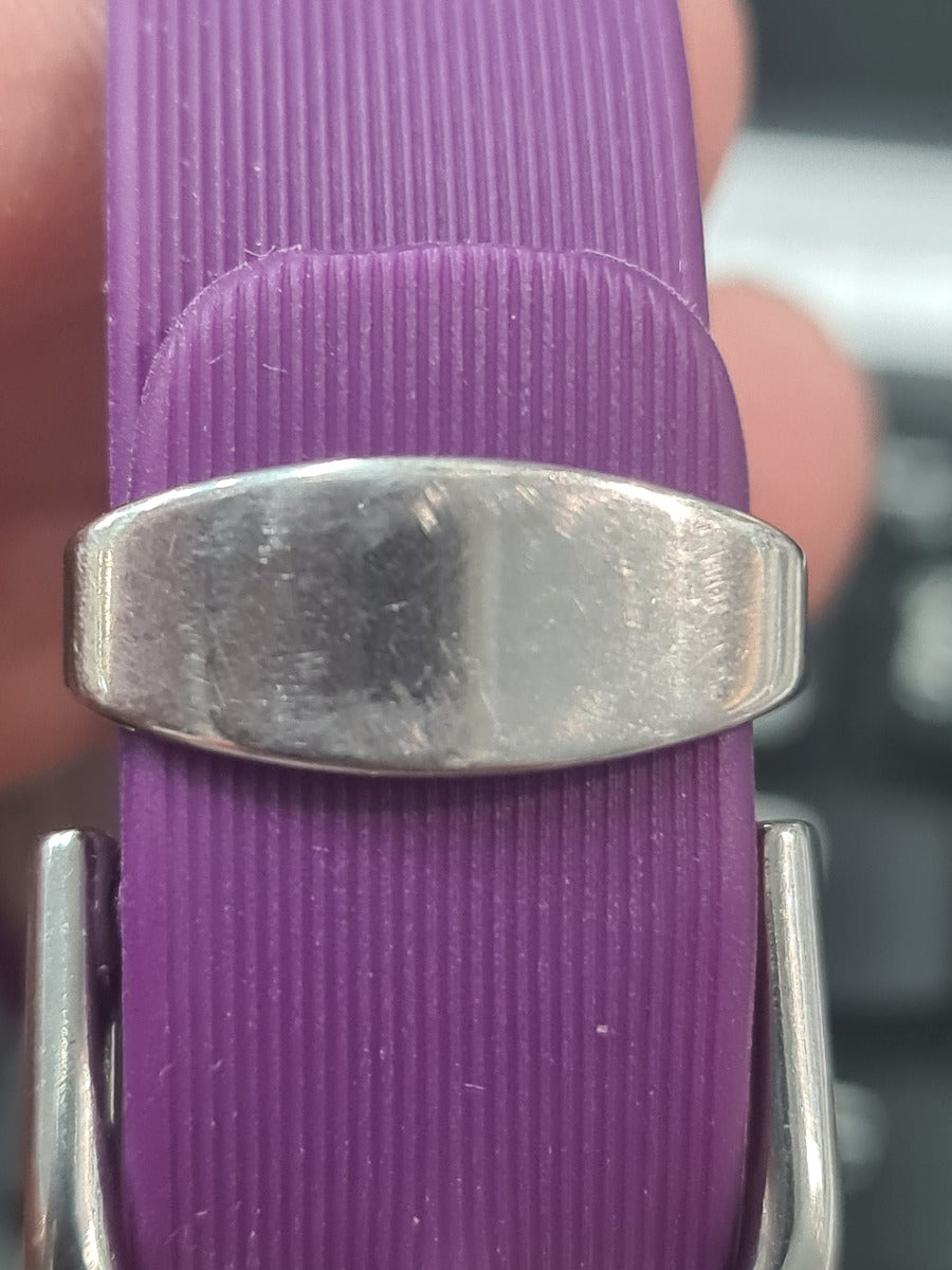 Lorus Unisex Watch with White Dial and Purple Strap R2313FX9