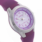 Lorus Unisex Watch with White Dial and Purple Strap R2313FX9