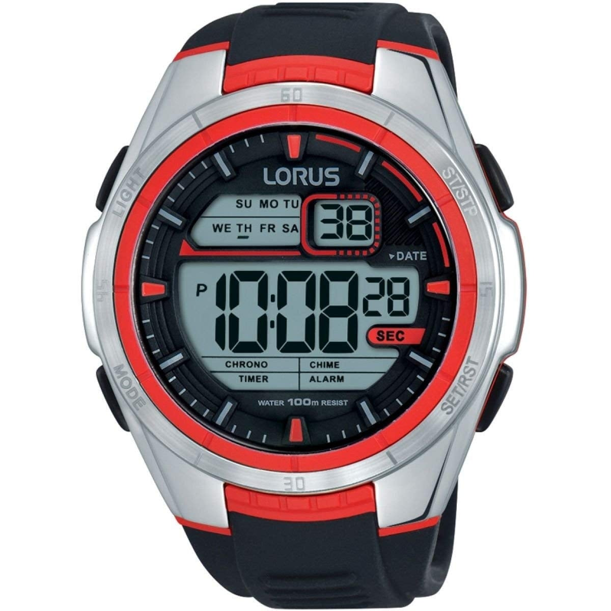Lorus Mens Digital Watch With Alarm And Chronograph R2313LX9