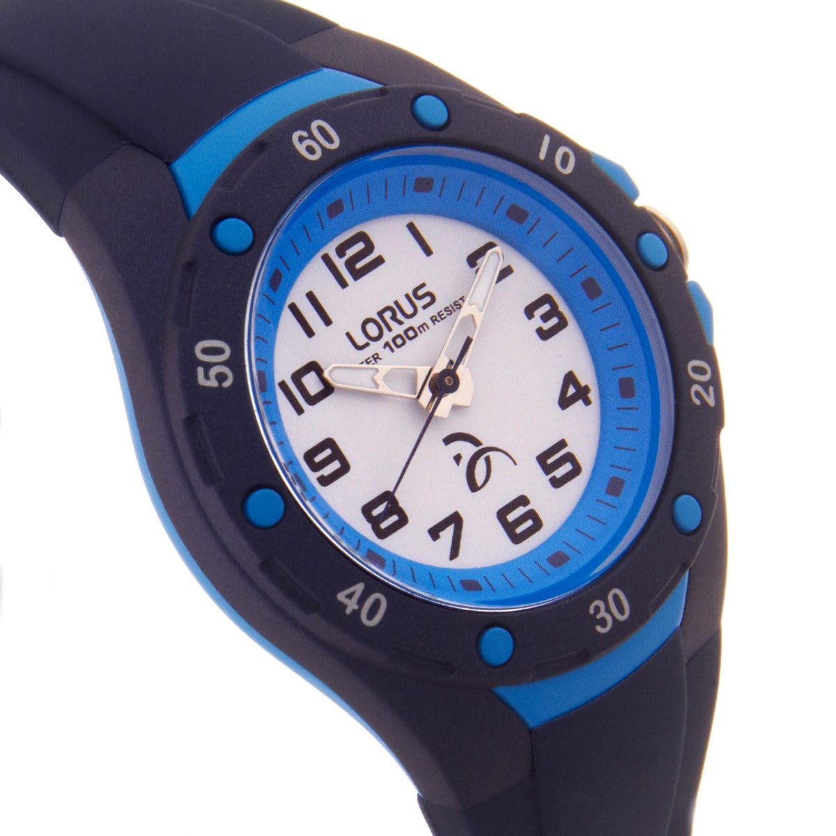 Lorus Boys Watch With Blue Strap and White Dial R2365LX9