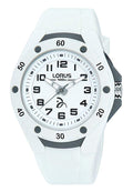 Lorus Unisex Watch with White Strap & White Dial R2367LX9