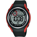Lorus Mens Digital Watch with Black Silicone Strap R2379LX9