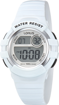 Ffugl-wyl Ddigidol Amlswyddogaeth Unisex Lorus gyda Strap Gwyn R2383HX9
