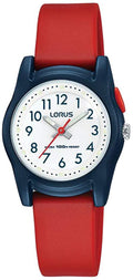Lorus Kids Easy Read Watch with Red Strap and White Dial R2383MX9