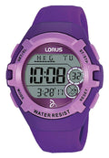 Lorus Unisex Digital Watch with Purple Strap R2395LX9