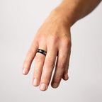 Fred Bennett Tungsten Ring with IP Black Plating R3887