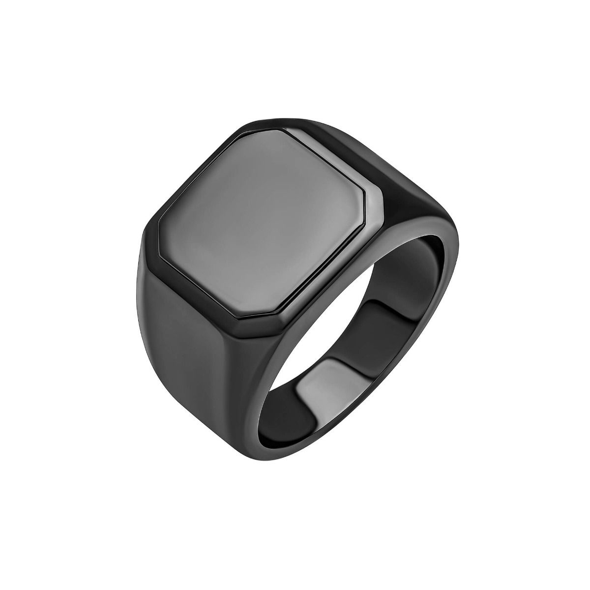Fred Bennett Gunmetal Plated Square Signet Ring R3911