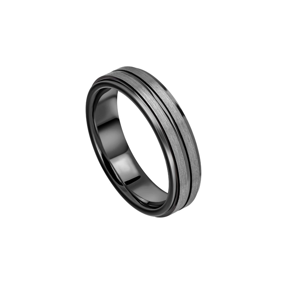 Fred Bennett Black Stripe Tungsten Ring R3936B
