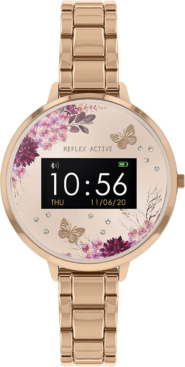 Reflex Active Ladies Smart Watch with Rose Gold Bracelet RA03-4010