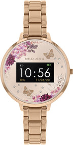 Reflex Active Ladies Smart Watch with Rose Gold Bracelet RA03-4010