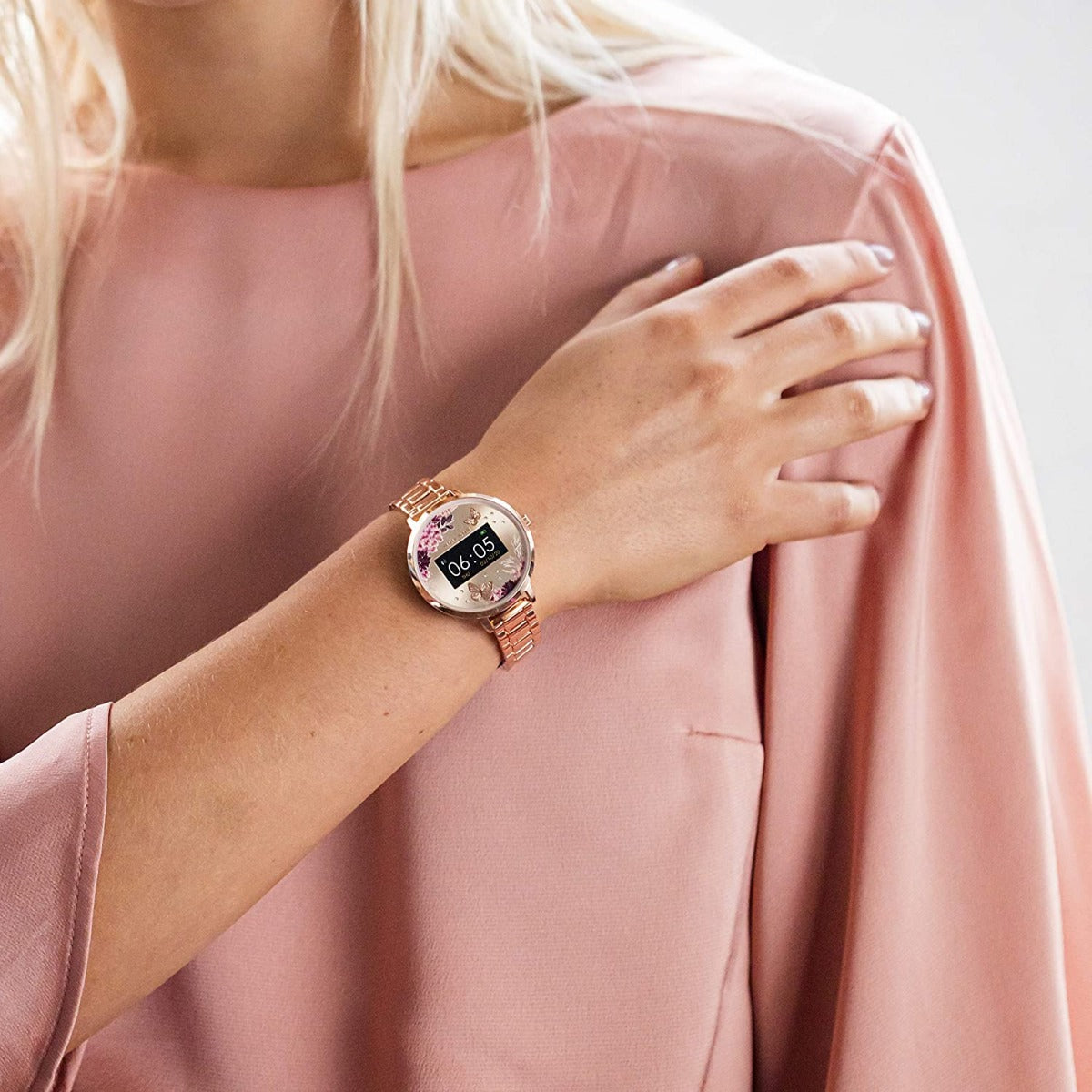 Reflex Active Ladies Smart Watch with Rose Gold Bracelet RA03-4010