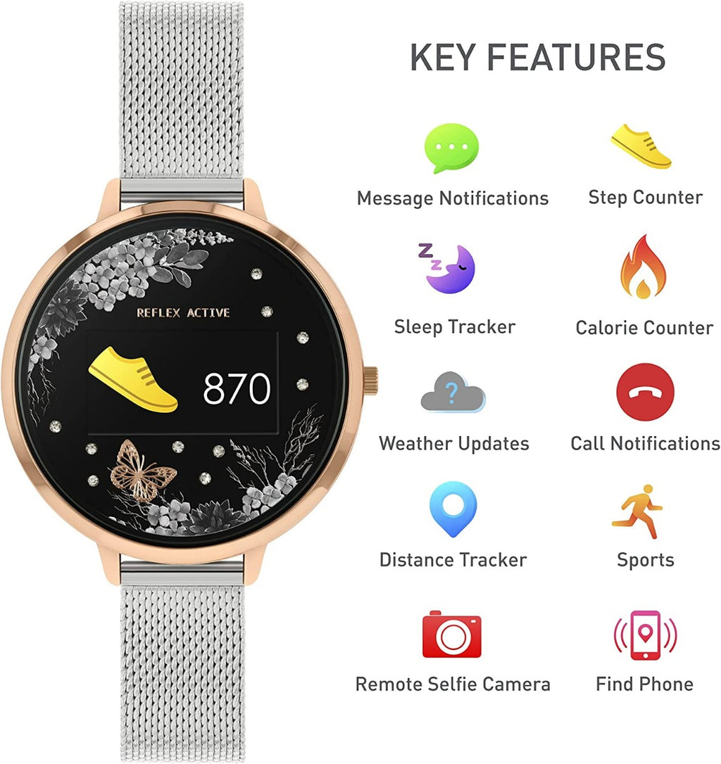 Reflex Active Series 3 Ladies Smart Watch with Milanese Strap RA03-4041
