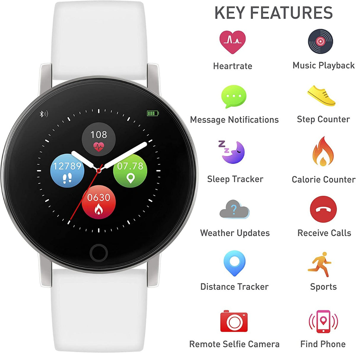 Reflex Active Series 5 Unisex Smart Watch with Silicone Strap RA05-2019