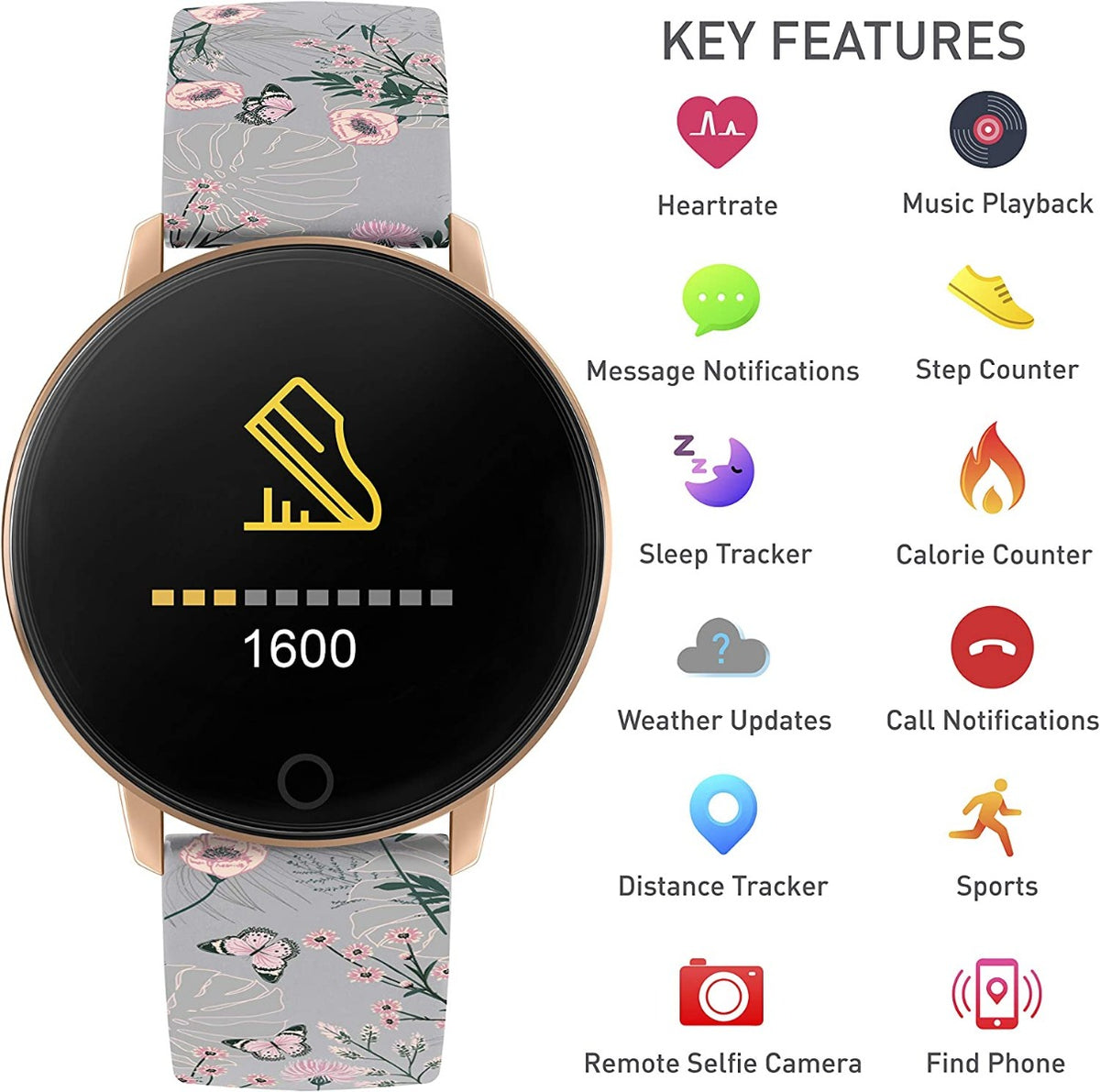 Reflex Active Series 5 Ladies Smart Watch with Silicone Strap RA05-2064
