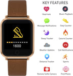 Reflex Active Unisex Series 6 Smart Watch with Brown Silicone Strap RA06-2092