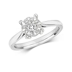 9ct White Gold Diamond Engagement Ring 0.3 CT