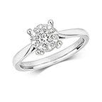 9ct White Gold Diamond Engagement Ring 0.3 CT