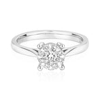9ct White Gold Diamond Engagement Ring 0.3 CT