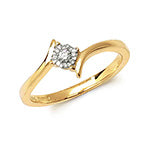 9ct Yellow Gold Diamond Engagement Ring 0.08 CT RD110