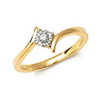 9ct Yellow Gold Diamond Engagement Ring 0.08 CT RD110
