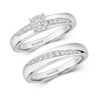 9ct White Gold Diamond Bridal Set 0.28 CT